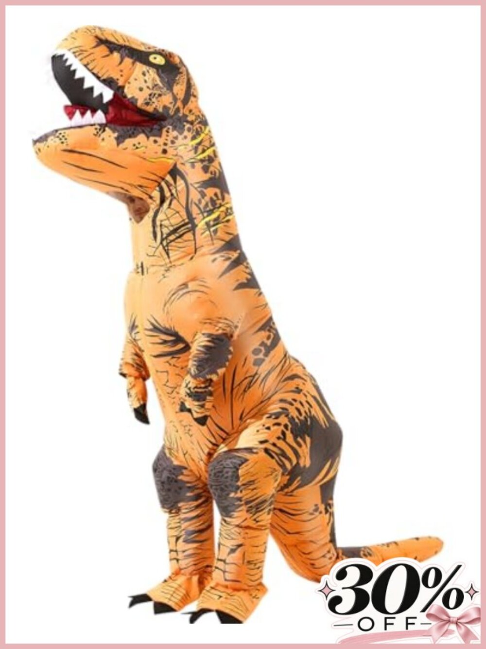 Adult Inflatable Dinosaur Costume Halloween Trex Blow Up Fancy Suit